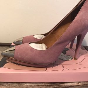 Jeffrey Campbell Bullet Lilac Suede Silver